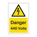 440 Volts Electrical Safety Sign | Safety-Label.co.uk