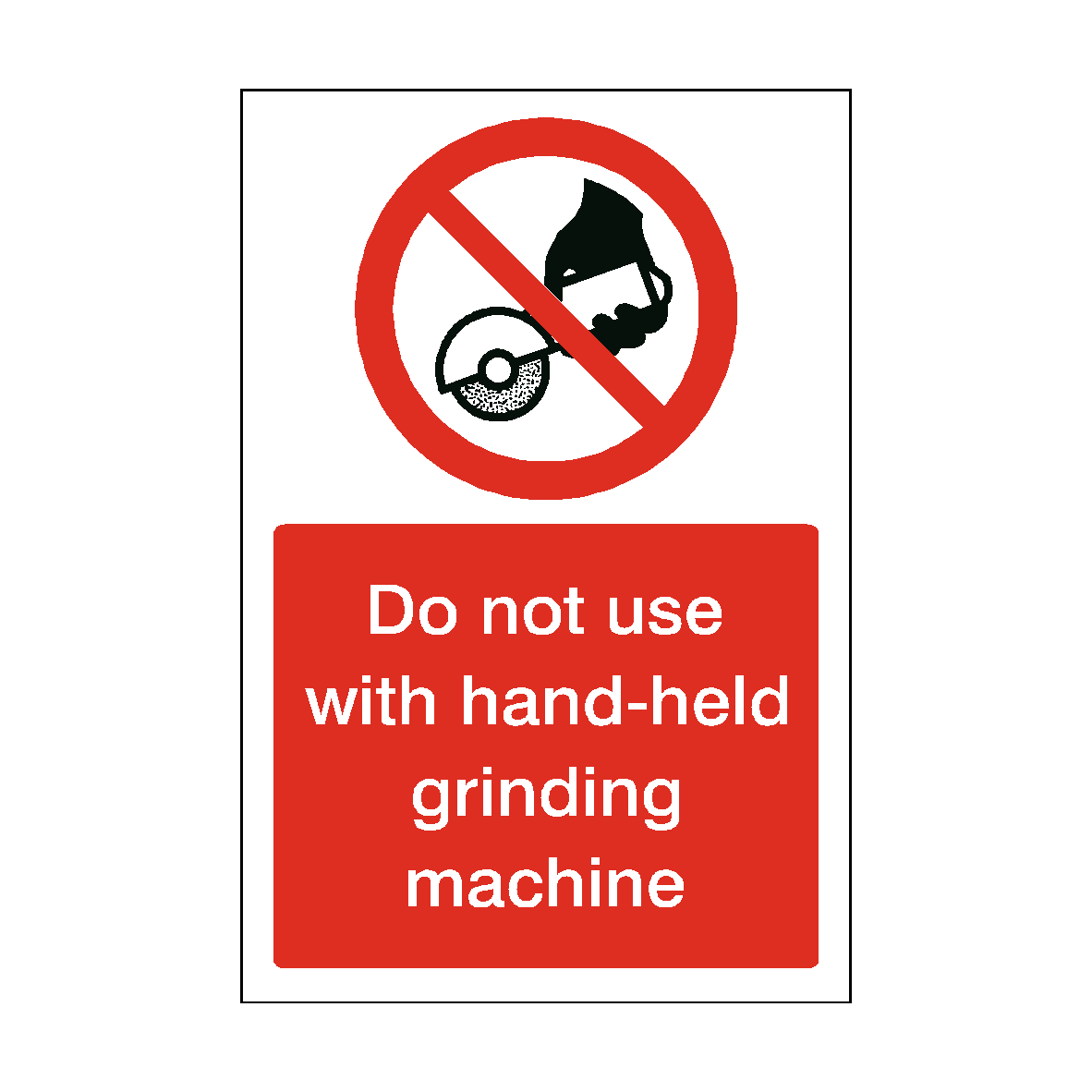 Handheld Grinding Machine Sticker