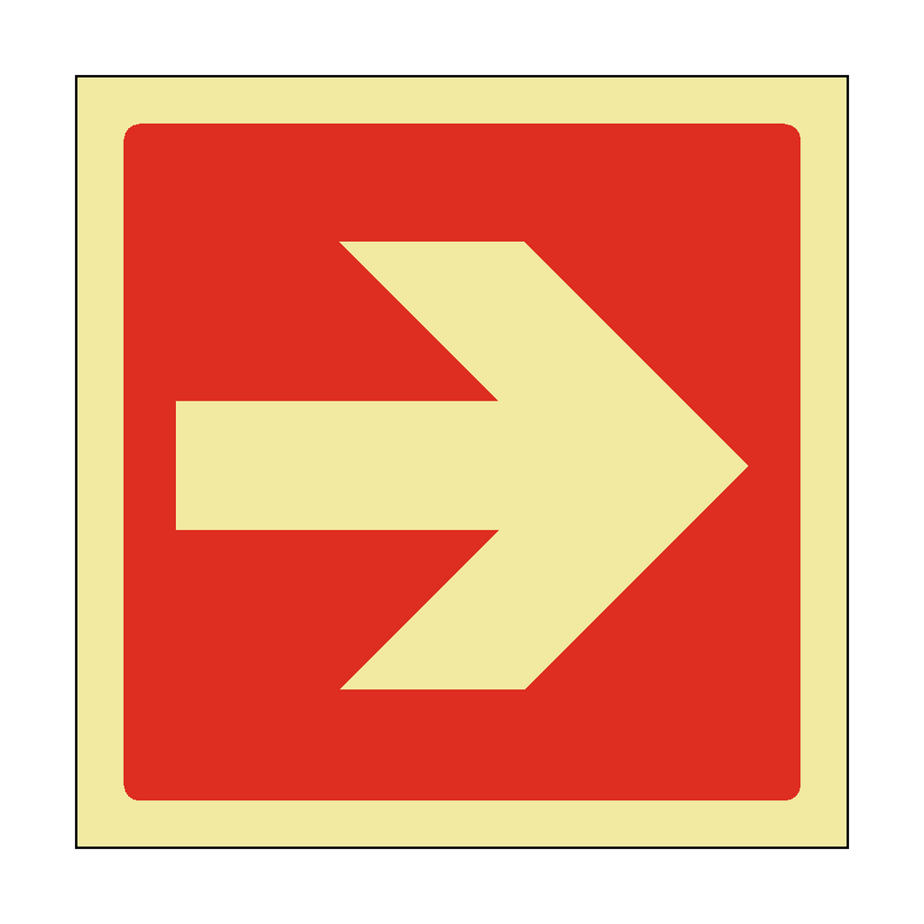 Photoluminescent Arrow Safety Sticker Right