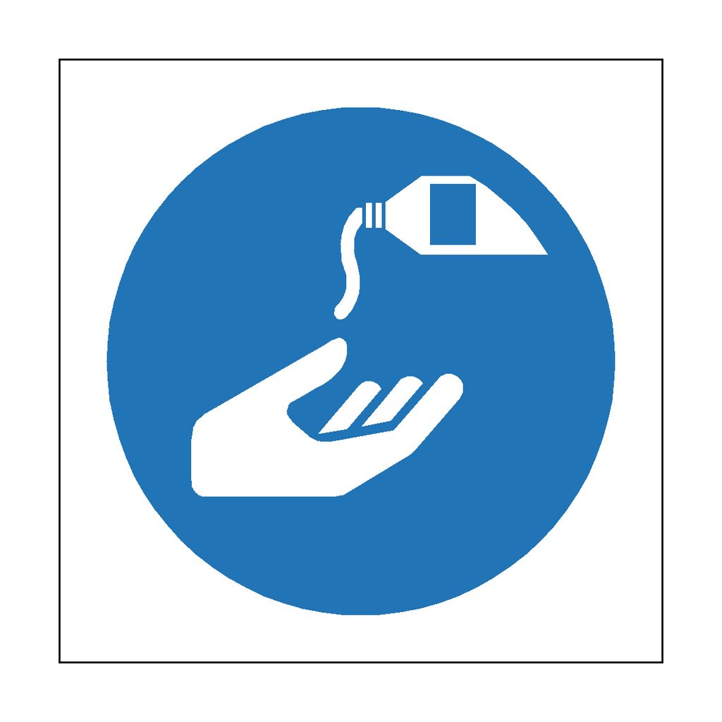 Use Barrier Cream Symbol Label