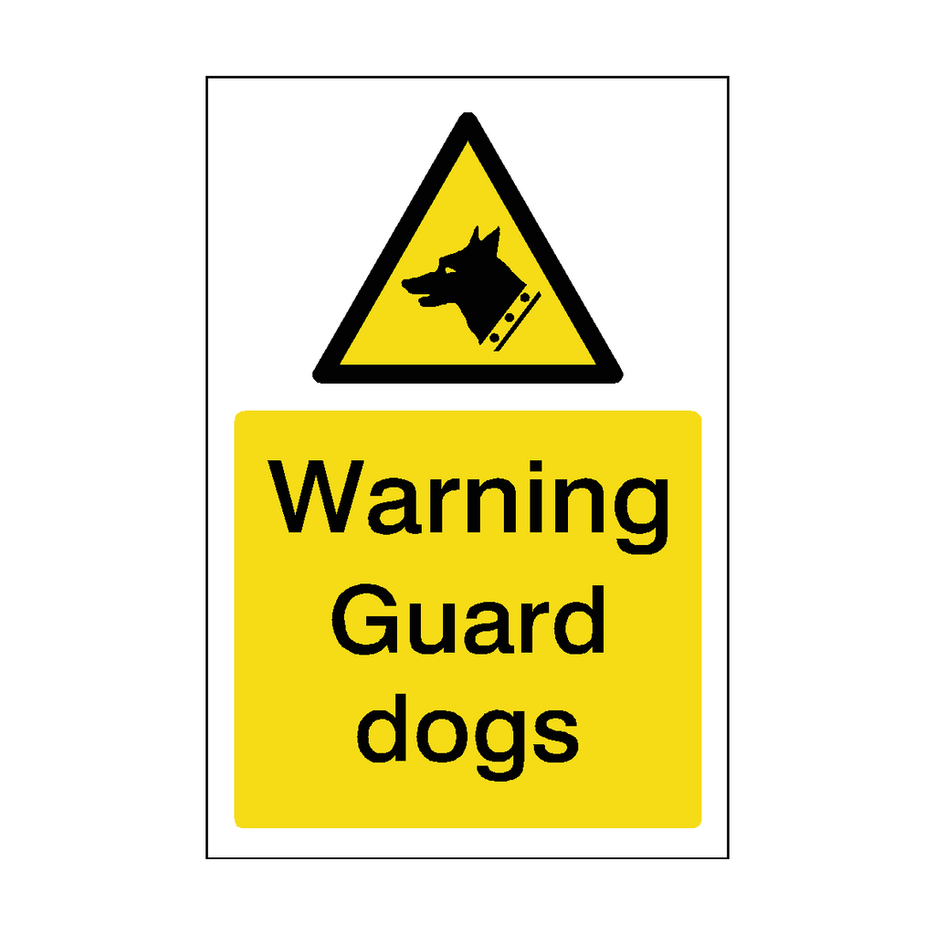 Warning Guard Dogs Sticker | Safety-Label.co.uk