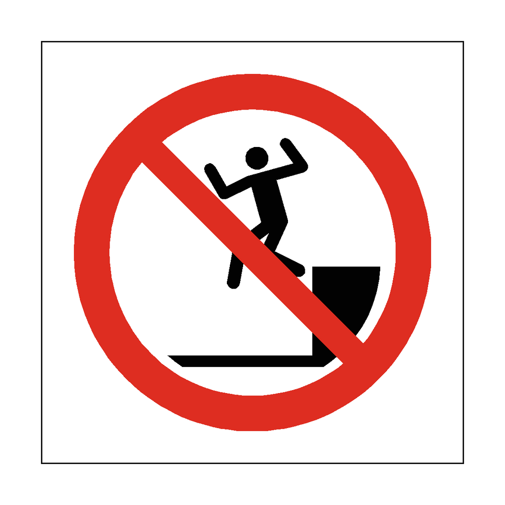 No Jumping Down Symbol Label | Safety-Label.co.uk