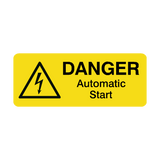 Automatic Start Labels Mini | Safety-Label.co.uk