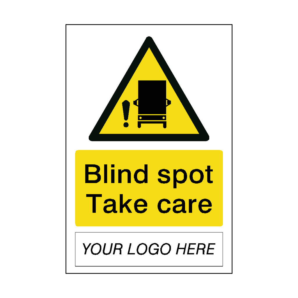 Blind Spot Take Care Custom Logo Sticker | Safety-Label.co.uk