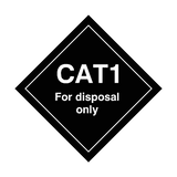 CAT1 For Disposal Only Sticker | Safety-Label.co.uk