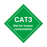 CAT3 Not For Human Consumption Sticker | Safety-Label.co.uk