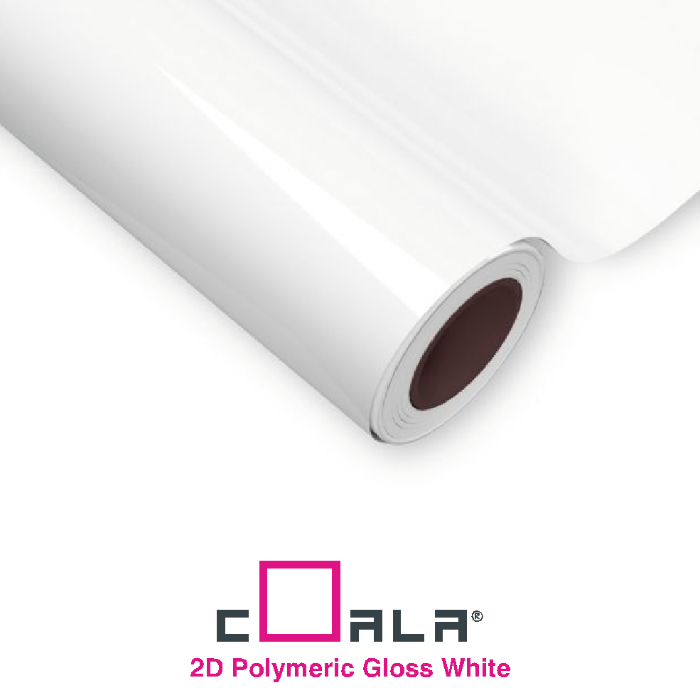1370mm Coala 2D Gloss White Polymeric Block Out Vinyl | Safety-Label.co.uk