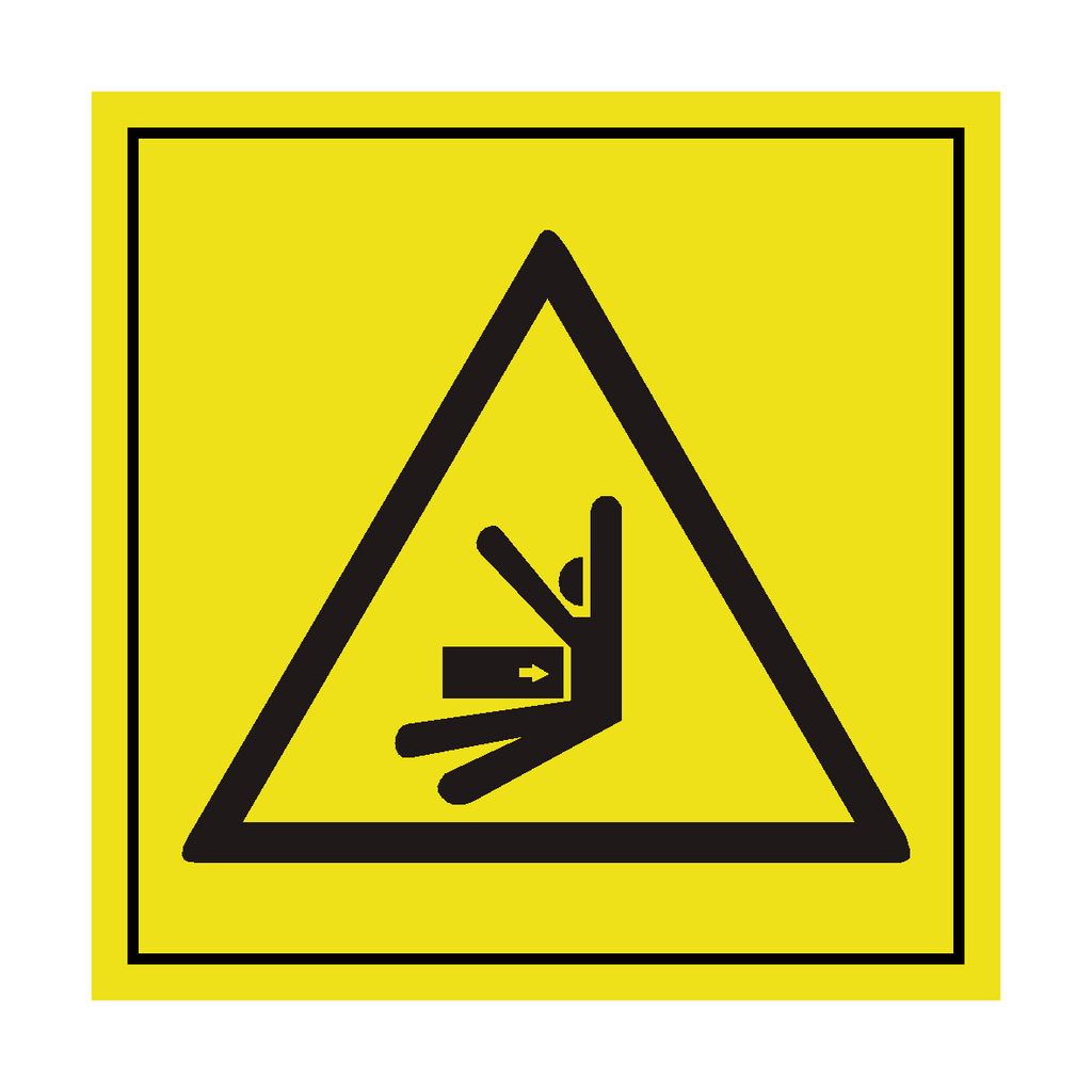 Crush Hazard From Side ISO Sticker - Pack of 10 | Safety-Label.co.uk