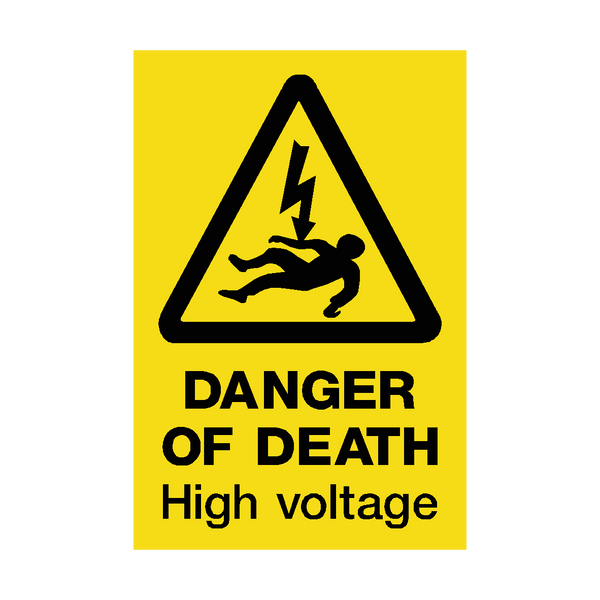 Danger Of Death Electrical Sign | Safety-Label.co.uk