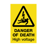 Danger of Death Sticker | Safety-Label.co.uk