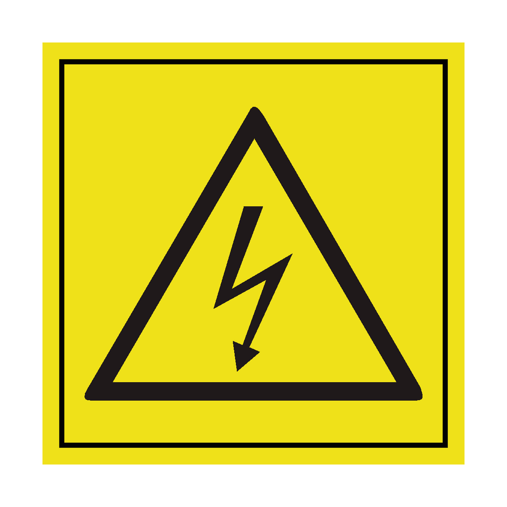 Electrical Hazard ISO 11684 Label Pack of 10 SafetyLabel.co.uk