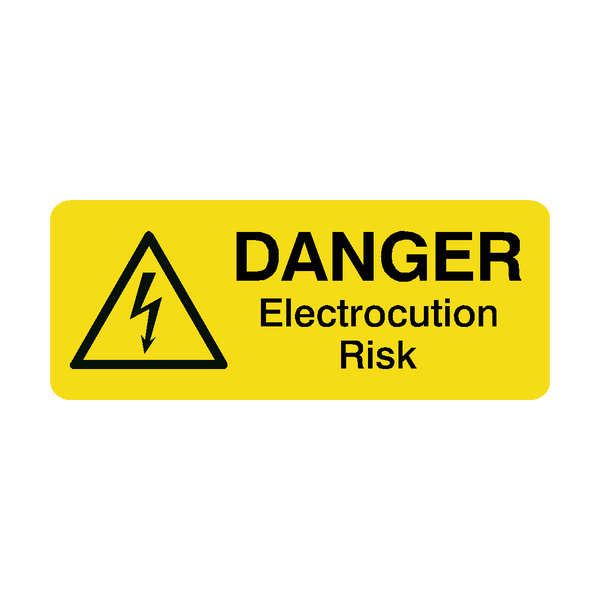 Electrocution Risk Labels Mini | Safety-Label.co.uk