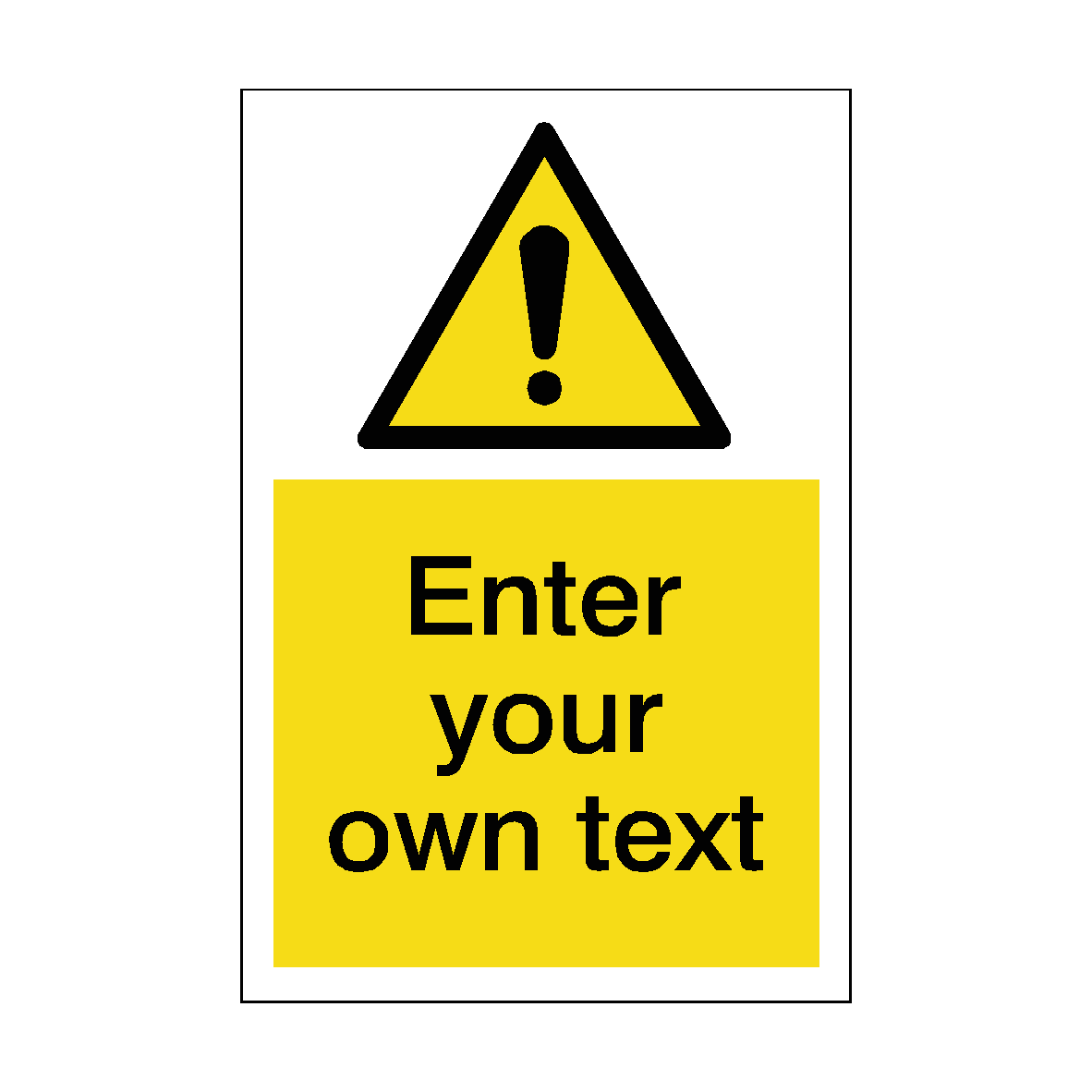 Hazard Sign Custom Portrait