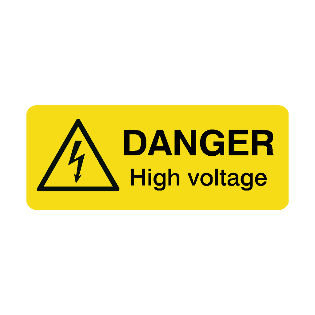 High Current Label High Voltage Labels Mini | Safety-Label.co.uk