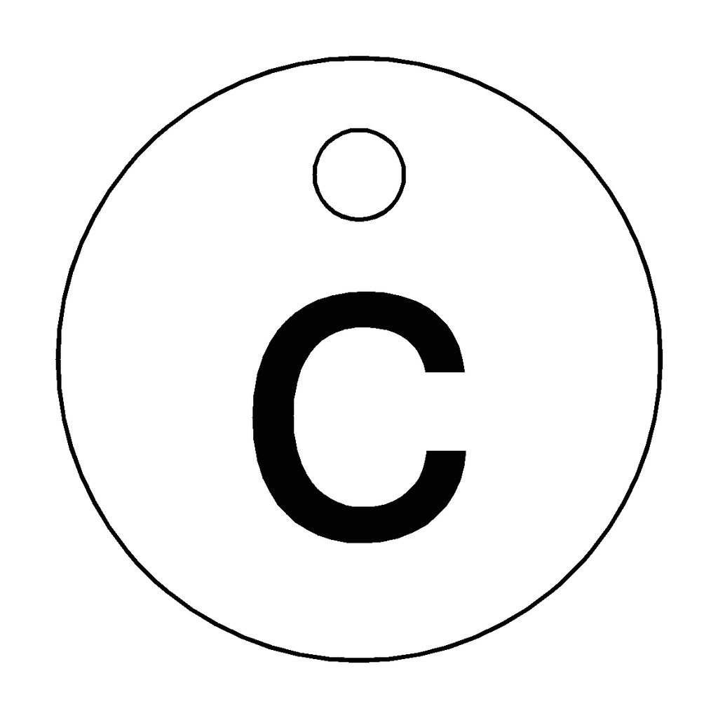 Traffolyte White / Black Letter C Valve Tag