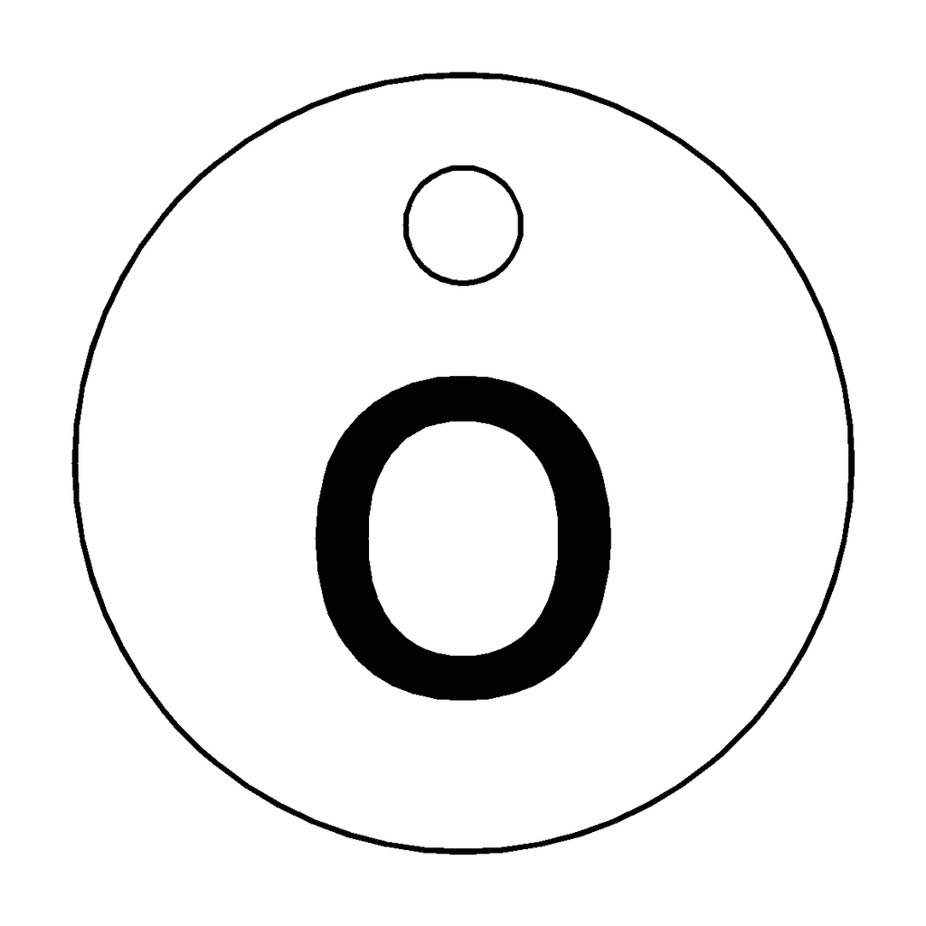 Traffolyte White / Black Letter O Valve Tag