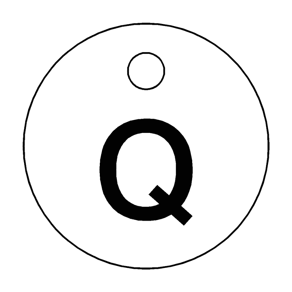 Traffolyte White / Black Letter Q Valve Tag