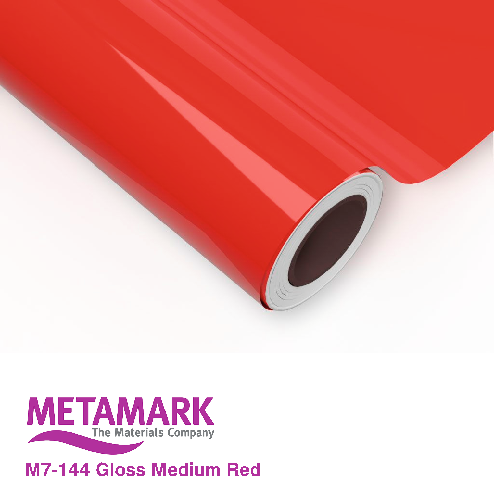 610mm Metamark M7-144 Medium Red Gloss Vinyl | Safety-Label.co.uk