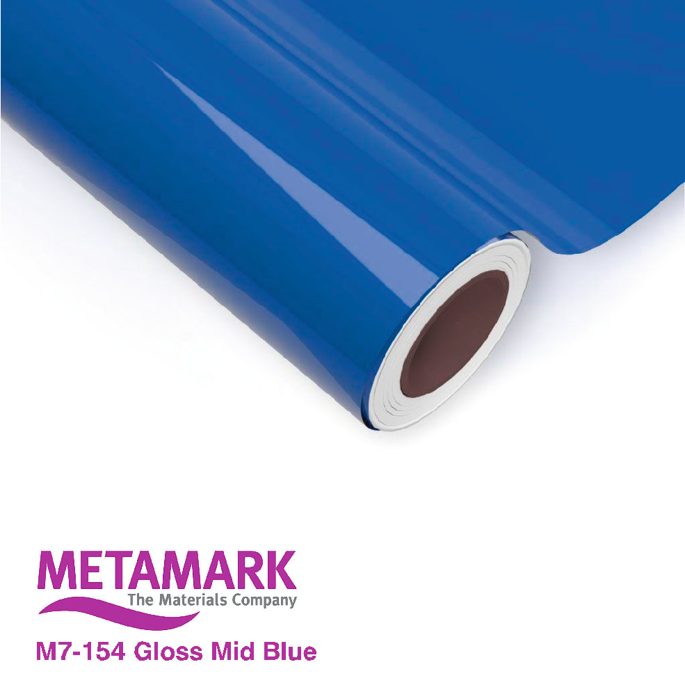 1220mm Metamark M7-154 Mid Blue Gloss Vinyl | Safety-Label.co.uk