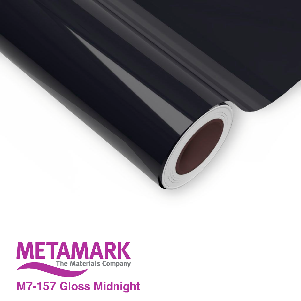 Gloss midnight blue vinyl sheet, 610mm Metamark M7-157 M7-157 from Safety-Label.co.uk, showing smooth reflective surface.