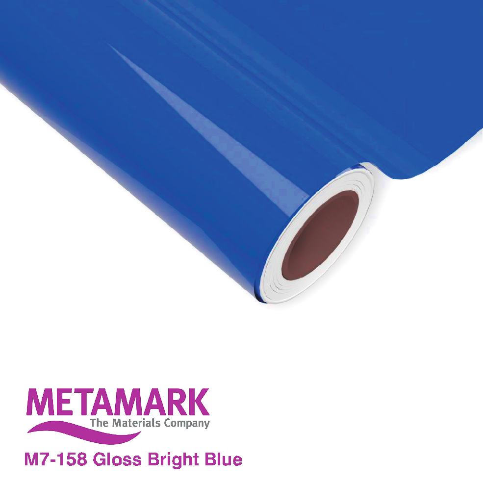 1220mm Metamark M7-158 Bright Blue Gloss Vinyl | Safety-Label.co.uk