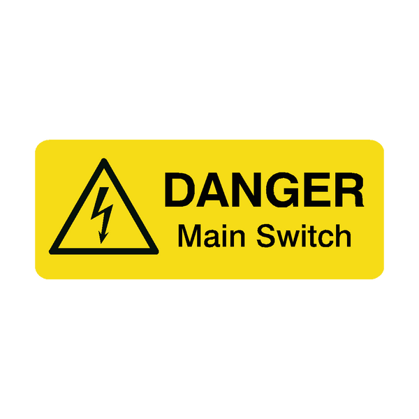 Main Switch Labels Mini | Safety-Label.co.uk