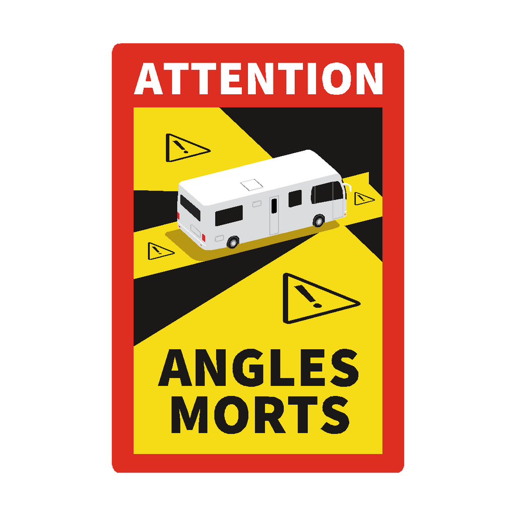 Blind Spot Angles Morts Motorhome Magnetic Sign
