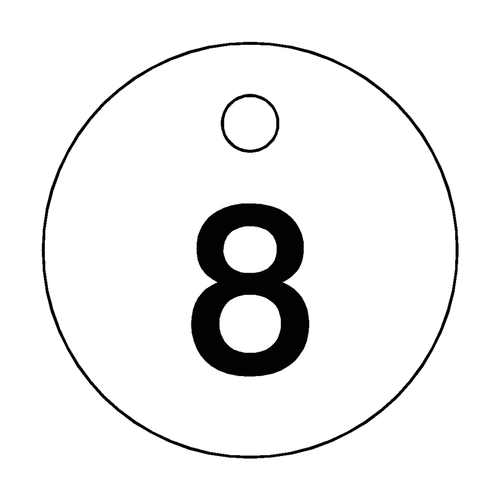 Traffolyte White / Black Number 8 Valve Tag