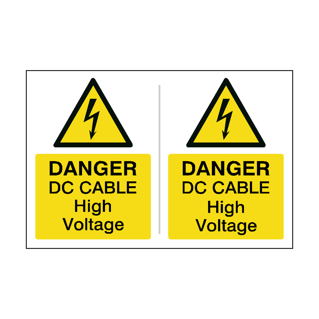 DC Cable High Voltage ( Cable Wrap ) PV Sticker
