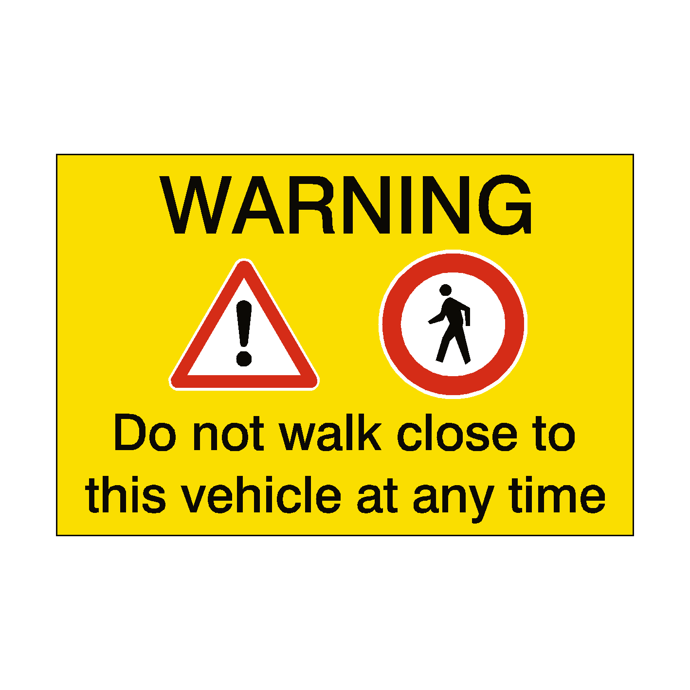 Pedestrian Vehicle Safety Sticker Pack of 4 SafetyLabel.co.uk