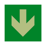 Arrow Down Photoluminescent Sign | Safety-Label.co.uk