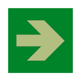 Arrow Right Photoluminescent Sign | Safety-Label.co.uk