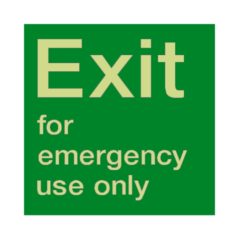 Exit For Emergency Use Photoluminescent Sign | Safety-Label.co.uk