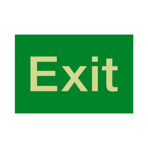 Exit Photoluminescent Sign | Safety-Label.co.uk