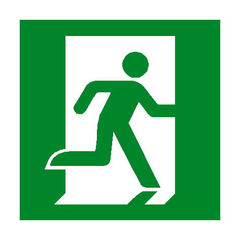 Running Man Right Sign | Safety-Label.co.uk