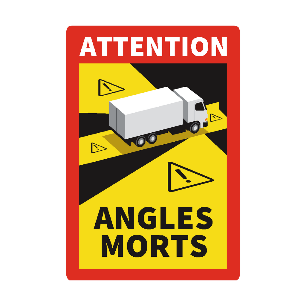 Blind Spot Angles Morts Truck Magnetic Sign