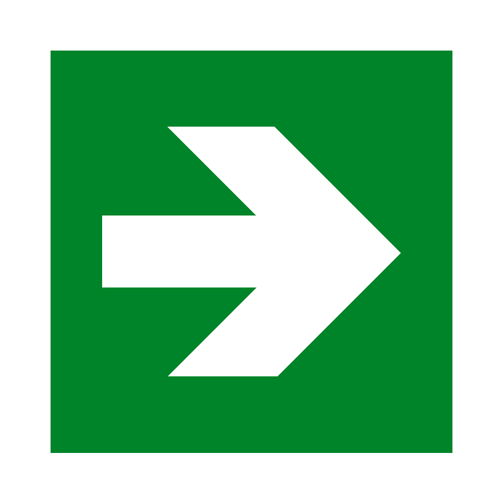 Arrow Right Sticker | Safety-Label.co.uk