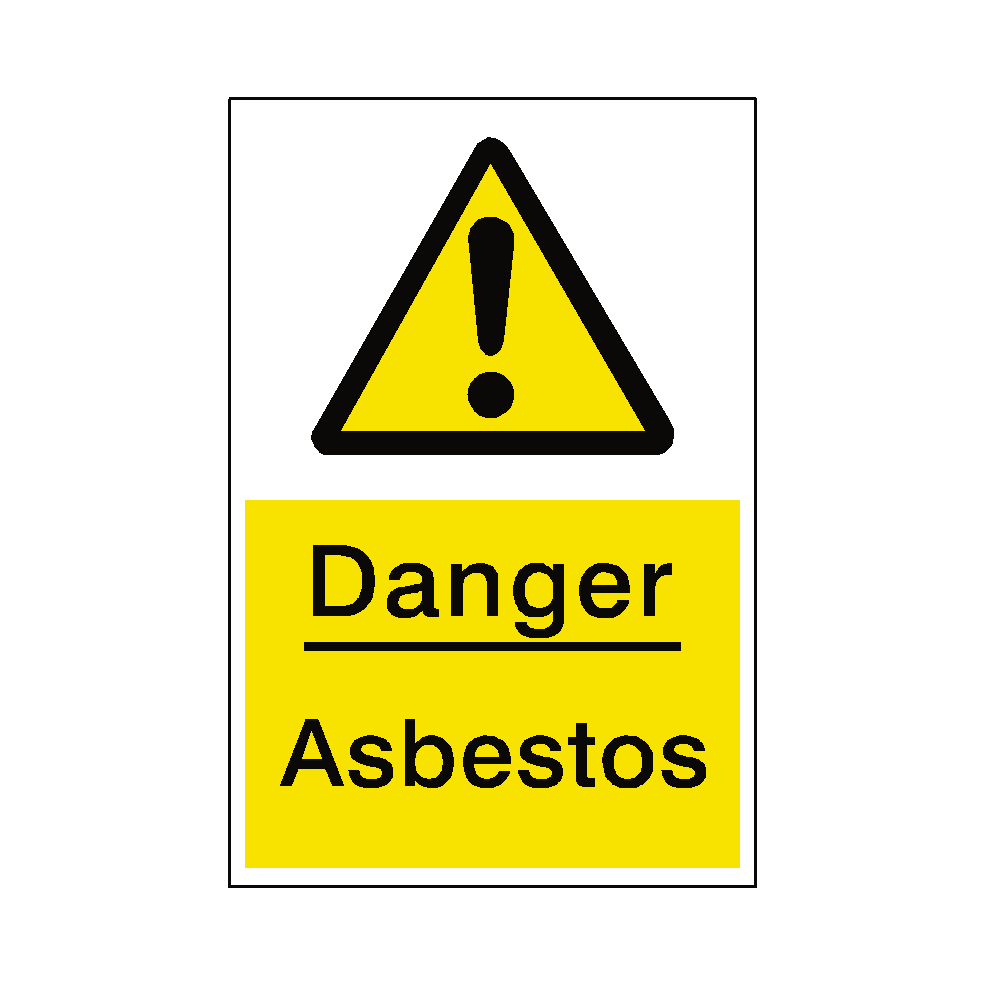 Danger Asbestos Label - Pack of 2 | Safety-Label.co.uk