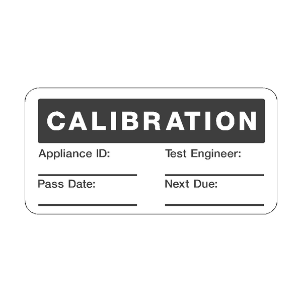 Calibration Label | Safety-Label.co.uk