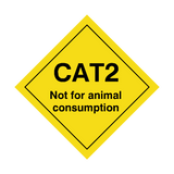CAT2 Not For Animal Consumption Sticker | Safety-Label.co.uk