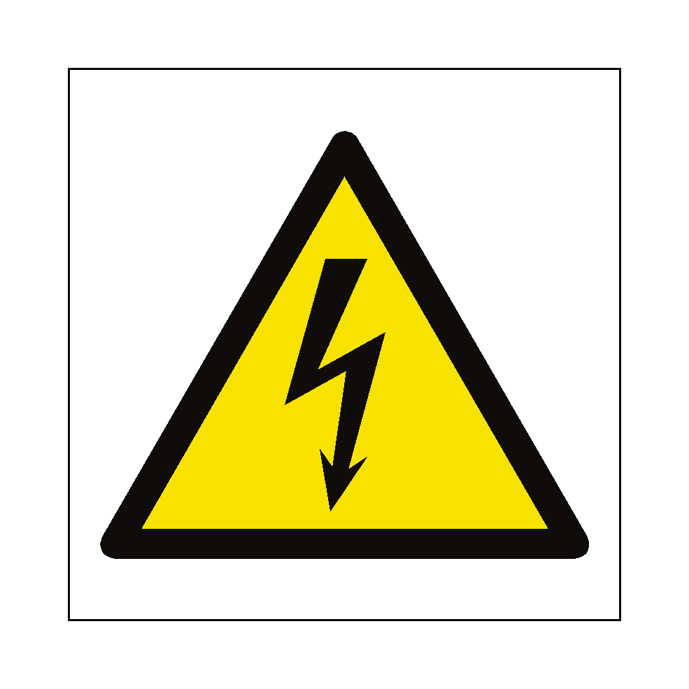 Electrical Hazard Symbol Label - Pack of 10 | Safety-Label.co.uk