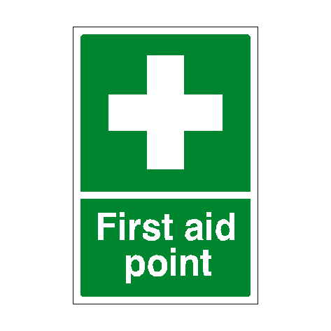 First Aid Point Sticker - Pack of 2 | Safety-Label.co.uk