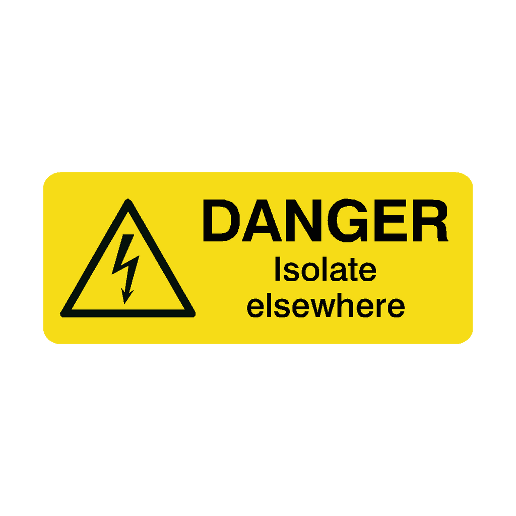 Isolate Elsewhere Labels Mini | Safety-Label.co.uk