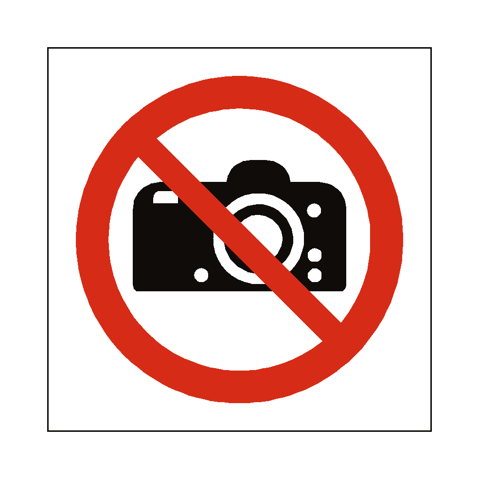 No Photography Symbol Sign | Safety-Label.co.uk