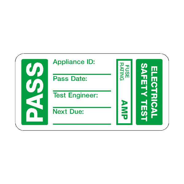 PAT Test Pass Label SafetyLabel.co.uk
