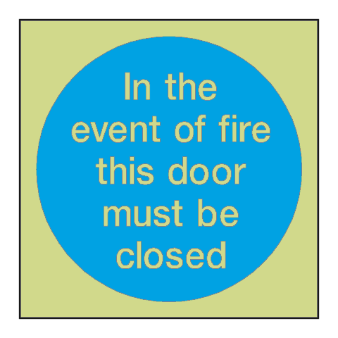 Event Of Fire Door Photoluminescent Sign | Safety-Label.co.uk