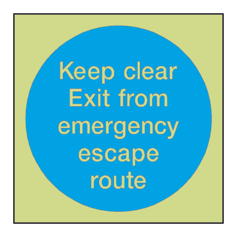 Emergency Escape Route Photoluminescent Sign | Safety-Label.co.uk
