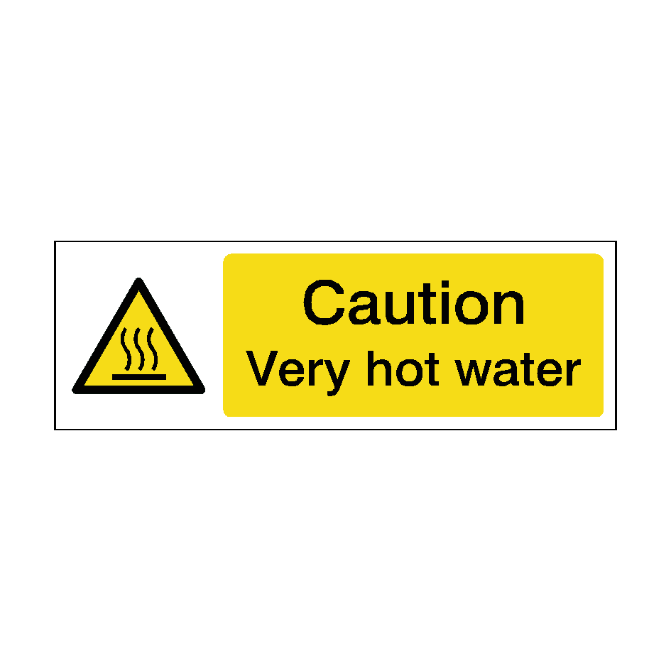 Very Hot Water Label