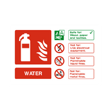 Water Extinguisher Sticker | Safety-Label.co.uk