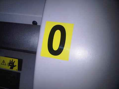 Is0 Sticker Yellow Number 0 Sticker | Safety-Label.co.uk